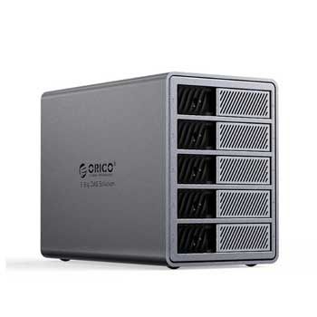 Hộp ổ cứng 3.5" 5 khe cắm SATA 3 USB-C Thunderbolt 3 40Gbps - ORICO 9858T3-EU-GY-BP