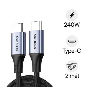 Cáp sạc USB Type C 5A 240W Ugreen 90440 (Dài 2m)