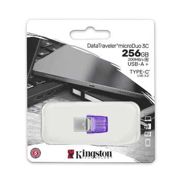 256GB KINGSTON DataTraveler microDuo 3C dual USB-A + USB-C (DTDUO3CG3/256GB)