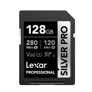 SDXC 128GB Lexar Professional 800X Silver PRO UHS-II Card LSDSIPR128G-BNNNG