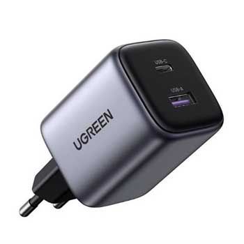Cốc sạc nhanh 2 cổng USB A và USB Type-C 35W Ugreen 15539