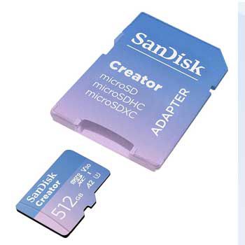 MICRO-SD Sandisk 512GB Extreme Creator Cart + Adapter SDSQXAV-512G-GN6MS