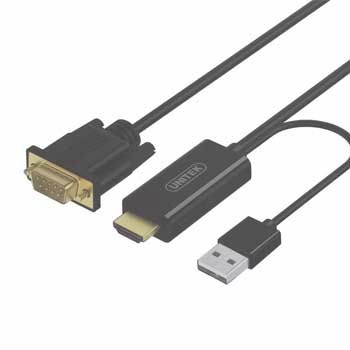 CABLE HDMI – VGA UNITEK V128CBK (1.8m)