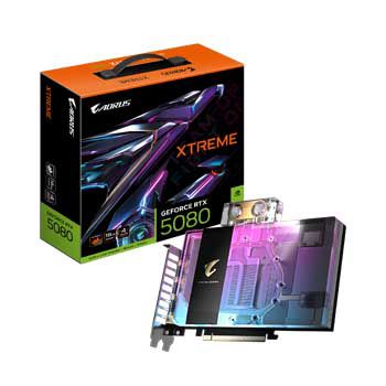 16GB GIGABYTE AORUS GeForce RTX 5080 XTREME WATERFORCE WB 16G (GV-N5080AORUSX WB-16GD)