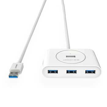 Bộ Chia USB 3.0 4 Cổng Ugreen 20283 ( Màu Trắng - dài 1M )