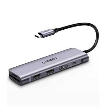 Cáp chuyển USB-C sang HDMI + 2 USB 3.0 + SD/TF + Sạc ngược USB-C Ugreen 70411