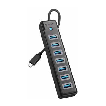 Bộ chia USB HUB 7 cổng USB 3.0 - ORICO PW7U-U3-10-BK-EP (Dài 1m)