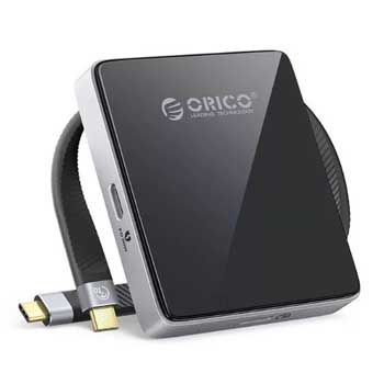 Hộp ổ cứng gắn lưng Điện thoại SSD M.2 NVME 2230/2242 ORICO AP42P-BK-BP Màu đen (Tốc độ 10Gbps)