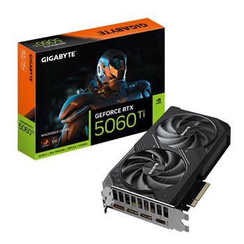 16GB GIGABYTE GeForce RTX 5060 Ti WINDFORCE OC 16G (GV-N506TWF2OC-16GD)