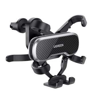 Giá đỡ điện thoại dùng trên ô tô màu đen xám Ugreen 80871 LP228 ( 4,7-7,2 inch)
