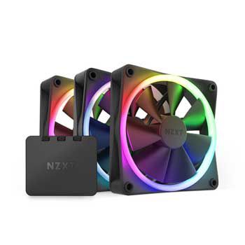 Bộ 3 Fan Case NZXT F120RGB Triple Black RF-R12TF-B1 (Kèm Bộ điều khiển RGB)