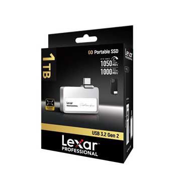 1TB SSD Lexar Professional Go with Hub SL400 - Silver LSL400S001T-RNSNG Portable