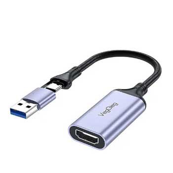 Cáp chuyển USB 3.0 / USB Type C sang HDMI VEGGIEG V-Z632 (Dùng ghi hình)
